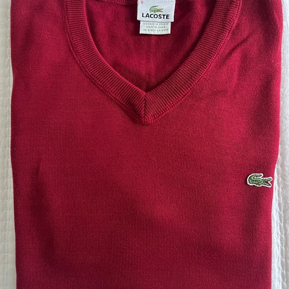 Lacoste  MEN'S COTTON V-NECK SWEATER - Picture 3 of 6